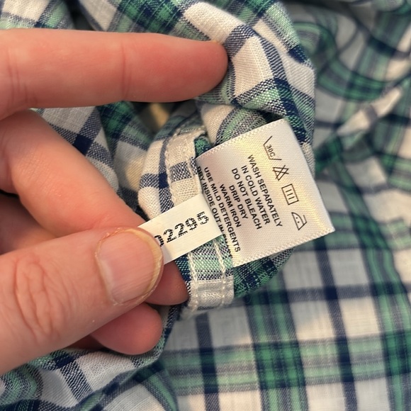 Monte Carlo Casuals men’s white plaid long sleeve button down shirt size large - Picture 9 of 9